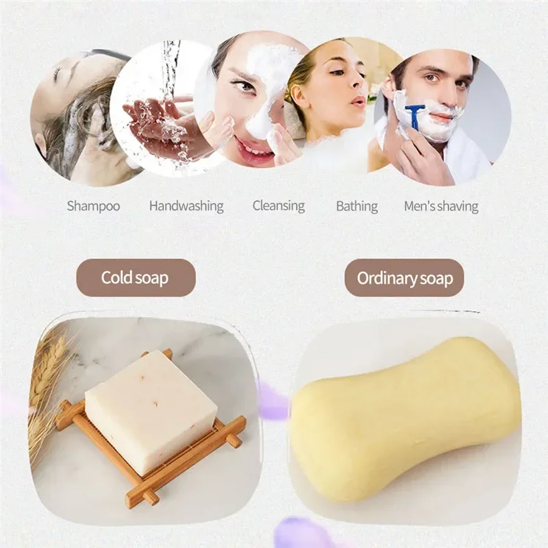 65g Rice Milk Soap Collagen Vitamin Skin Whitening Acne Pore Removal Moisturizing Cleansing Handmade Rice Milk Soap