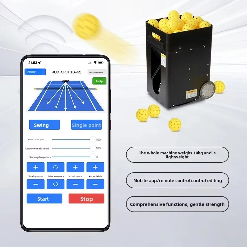 Musketeer Portable Pickleball Serving Machine, Left & Right Variable Direction Training Launcher