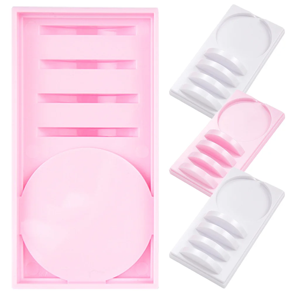 4個入りまつげディスプレイトレイまつげ移植パレット収納ホルダーまつげエクステンショングルートレイサロンおよび個人使用用