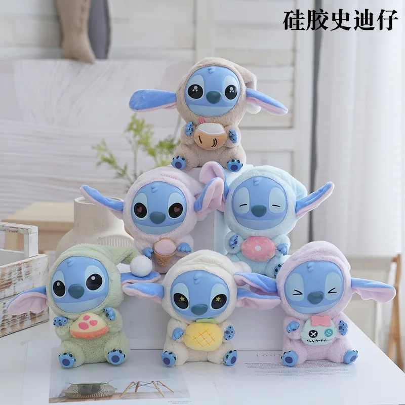 Disney Stitch Eat, Sleep Series Ciondolo scatola cieca in vinile Bambola carina Scatola misteriosa Giocattolo Bambola di peluche Regalo di festa
