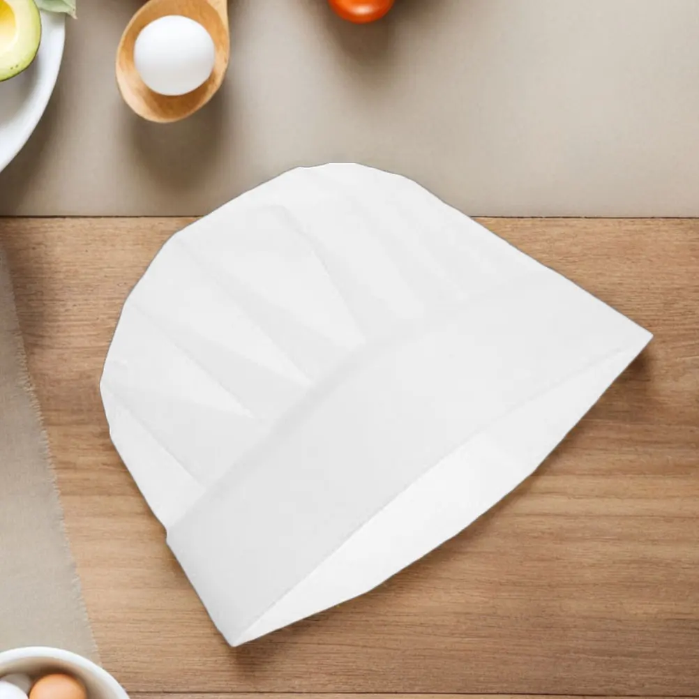 Chapeau de Chef en papier jetable, 30 pièces, capuchon de cuisine non tissé de qualité alimentaire, sûr pour la cuisson et la cuisson