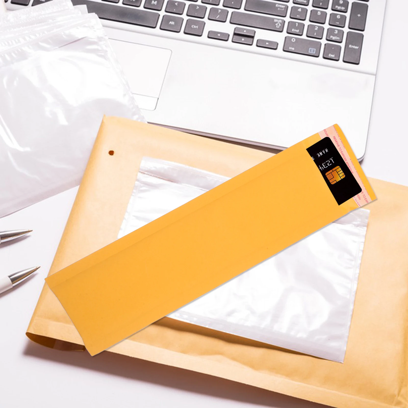 

50 Pcs Shipping Envelopes Bubble Mailer Cushioned Mailers Packaging Yellow Kraft Paper