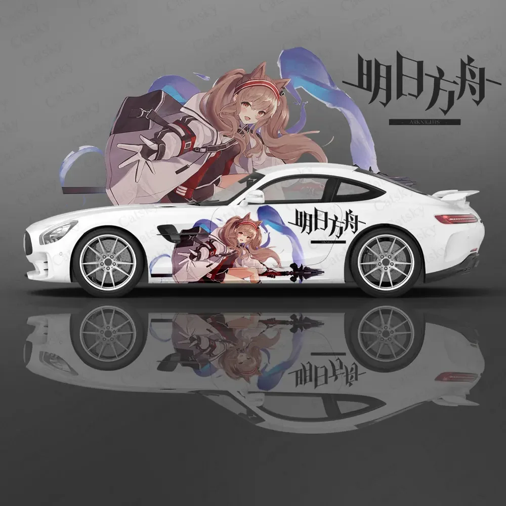 Angelina (Arknights) Anime Girl Car Decal Flower Vinyl Car Stickers SUV Side Graphics Decals Universal Size, Vehicle Body-Decals