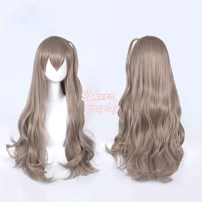 Girls Frontline Ump45 UMP9 Cosplay Costume Long Curly Heat Resistant Synthetic Hair Halloween Costume Party Role Play + Wig Cap