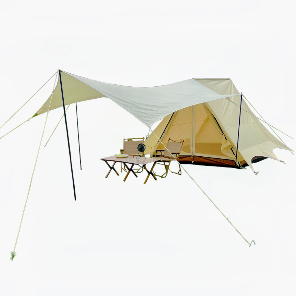 

Waterproof Luxury Pyramid Cotton Tent Camping Luxury Tent Outdoor Family Camping Tent