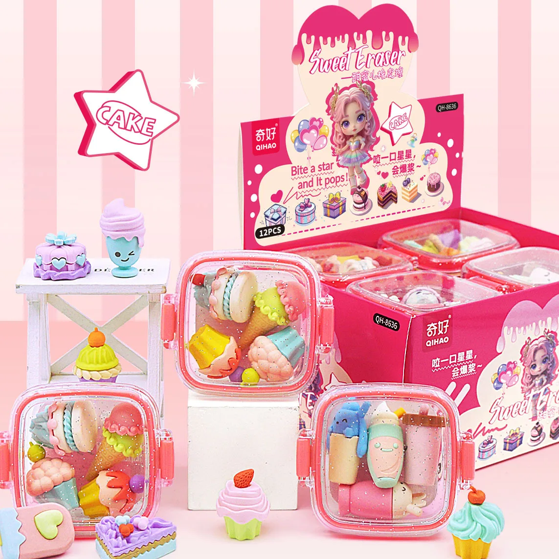 Cartoon Lebensmittel Prinzessin Dinosaurier Kinder Radiergummi Nette Kreative Kinder Schreiben Reinigung Radiergummi Student Schreibwaren Geschenk