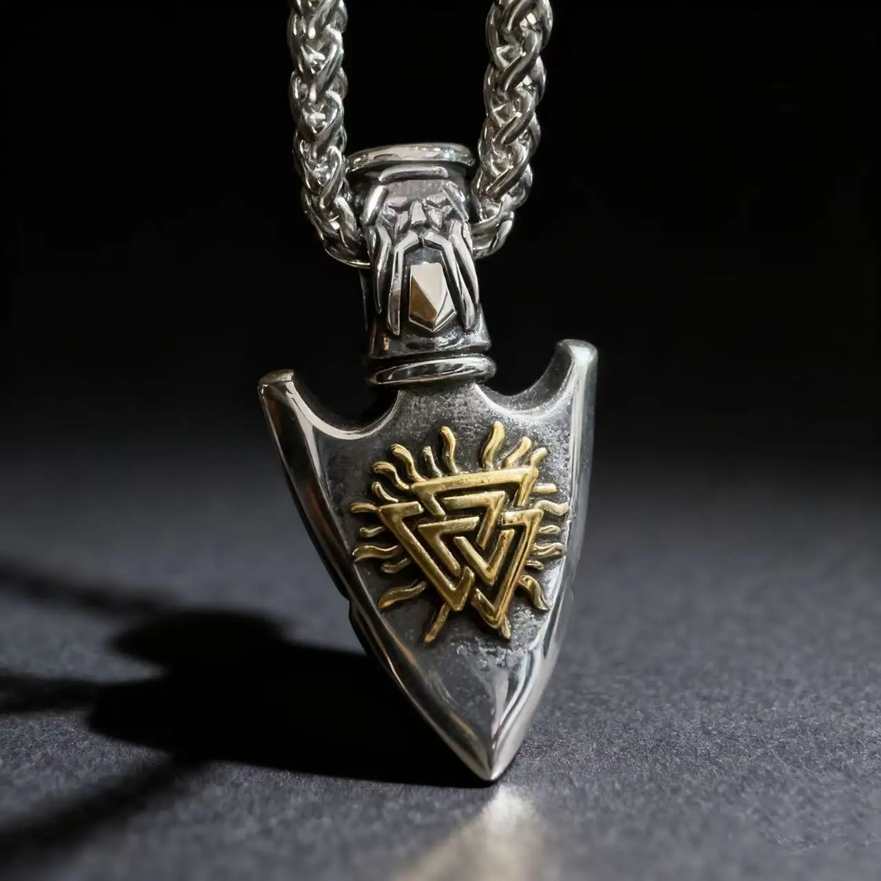 HNSP Viking Compass Vegvisir Necklace Pendant For Men Nordic Odin Valknut Vintage 316L Stainless Steel Jewelry Accessories view 6