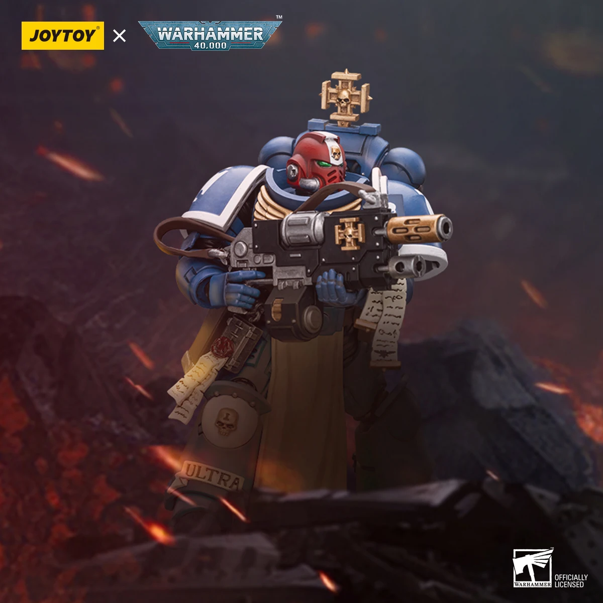 【JOYTOY】 Figura de acción 1/18 Warhammer 40K Ultramarines Sternguard Modelo de sargento veterano