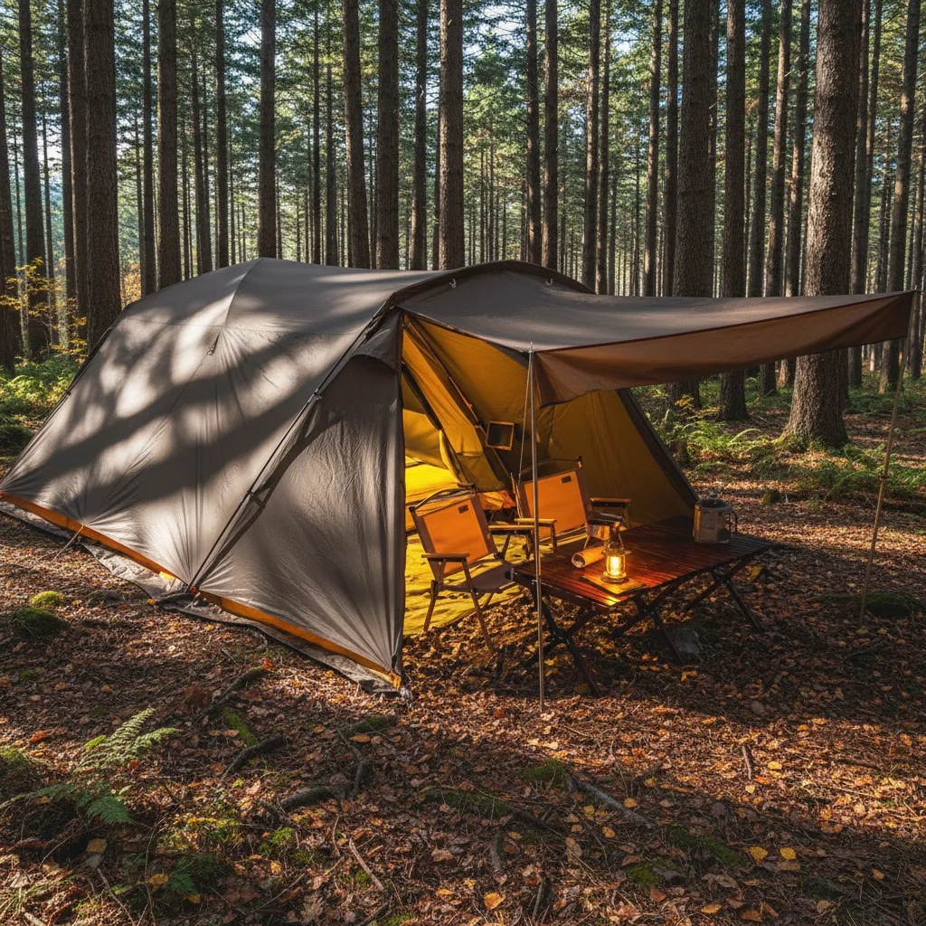 One Person Tunnel 4-Season Tent Full Set, Portable Rainproof Outdoor Camping Overnight Shelter Equipment