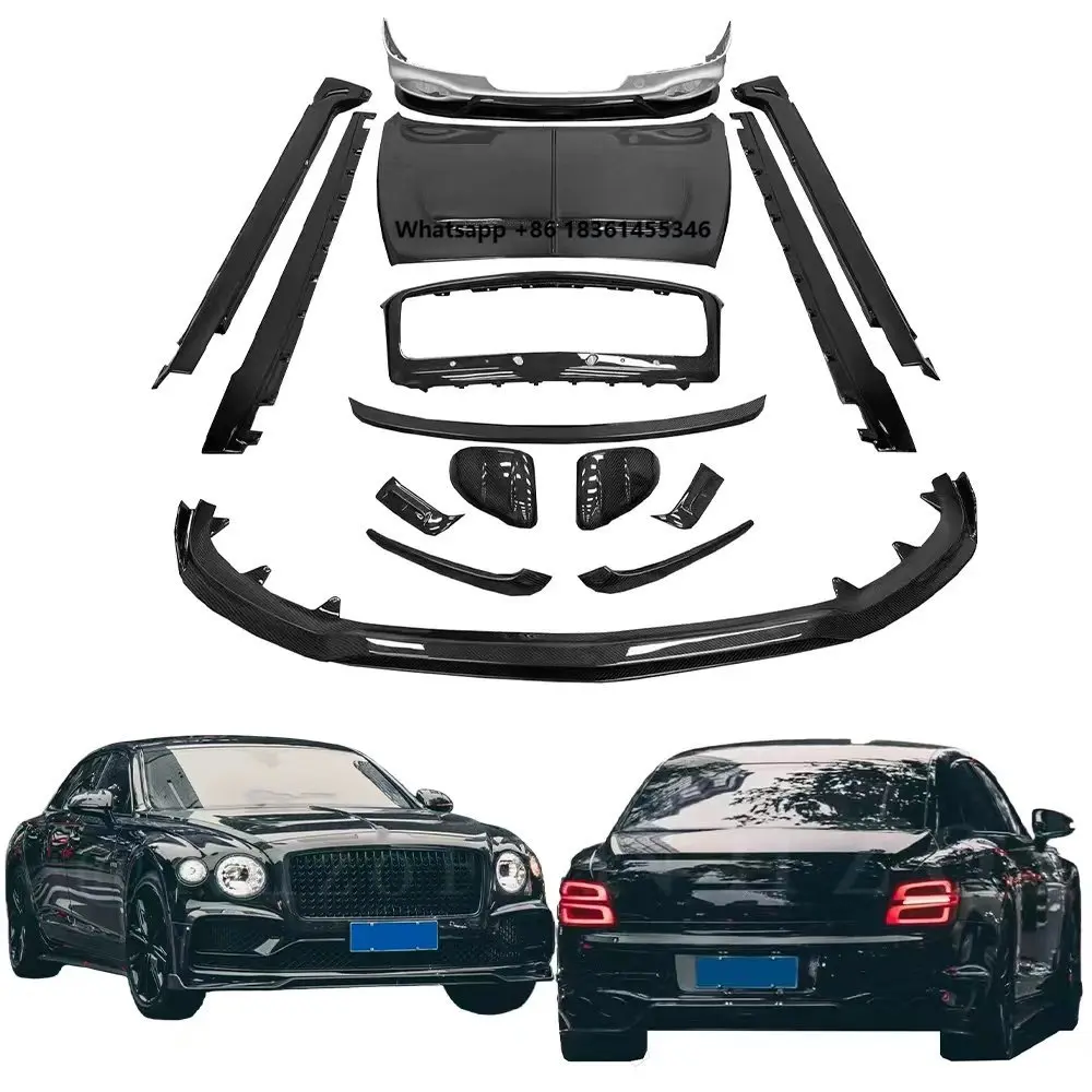 

For 2020-2023 Flying Spur Upgrades Mansory Car External Body Kit For Auto Surround Front Rear Bumper Body Kit Fit