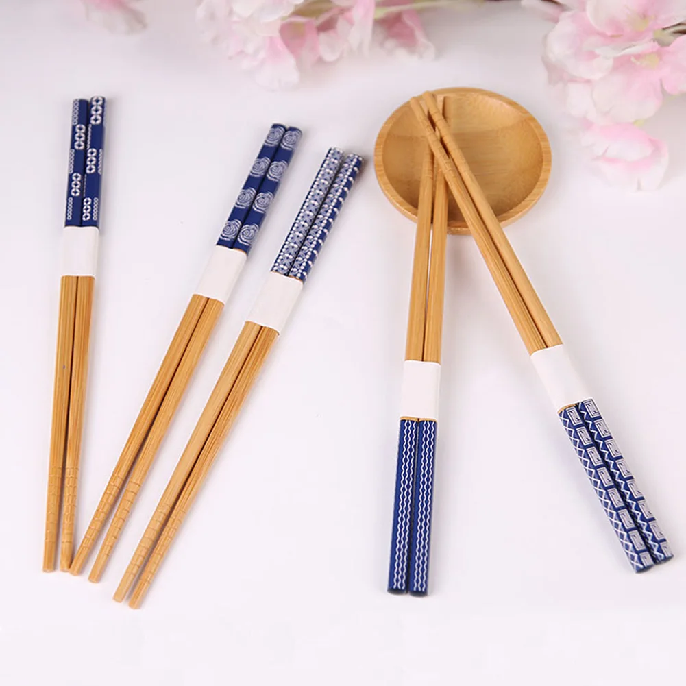 Palillos de cena de madera maciza Natural, palillos sin laca para la salud, juego para el hogar, utensilios de cocina, diseño antideslizante, resistente a moho