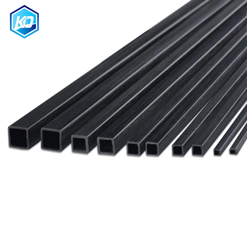 4Pcs Carbon Fiber Square Tube Length 500mm OD 3mm 4mm 5mm 6mm 10mm Suitable For Model Aircraft Tail Pipe