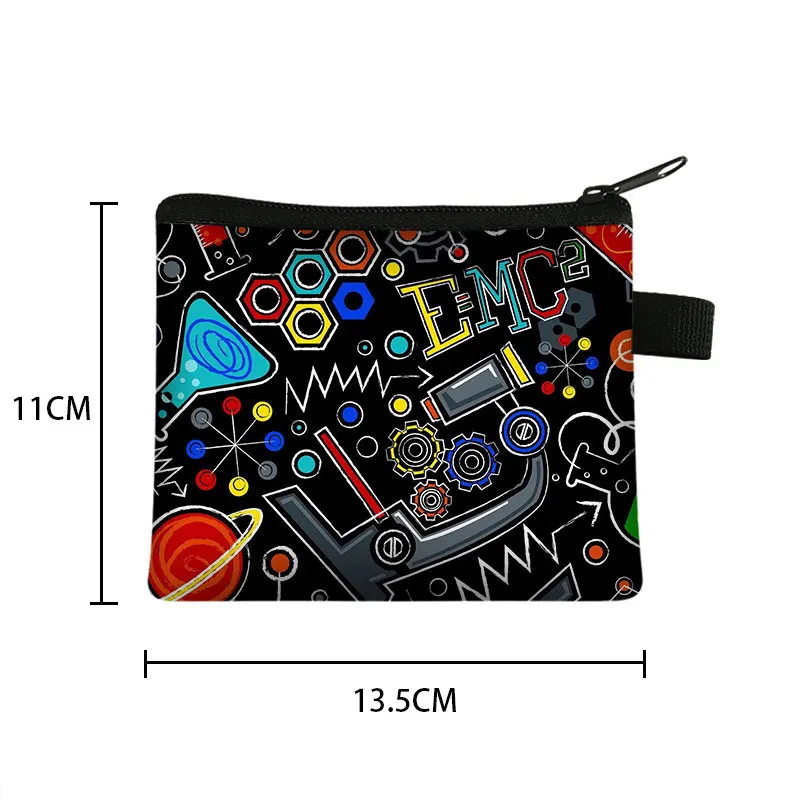 Funny Periodic Table of Elements Coin Purse Women Coffe Elements Mathematical Formula PI Money Coin Bags Boys Girls Purse Gift