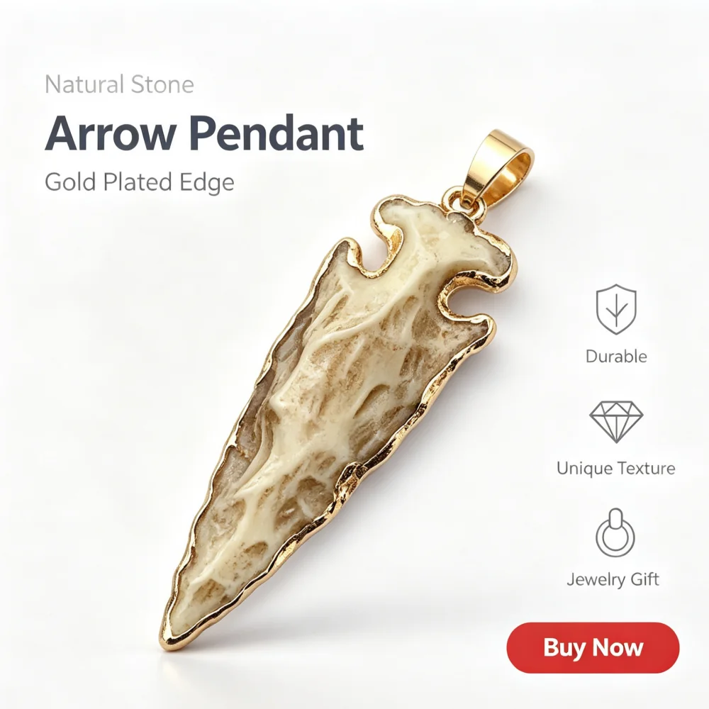 Natural Stone Dyed Resin Cow Bone Triangular Pyramid-Shaped Gold-Plated Melon Seed Clasp Pendant DIY Unique Creative Jewelry
