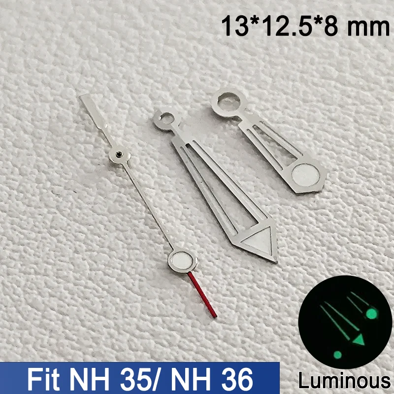 Watch Hands Suitable for NH 35 NH 36 ETA 2836 2824 Miyota 8205 8215 Series Green Luminous Hand Luxury Watches Accessory Parts