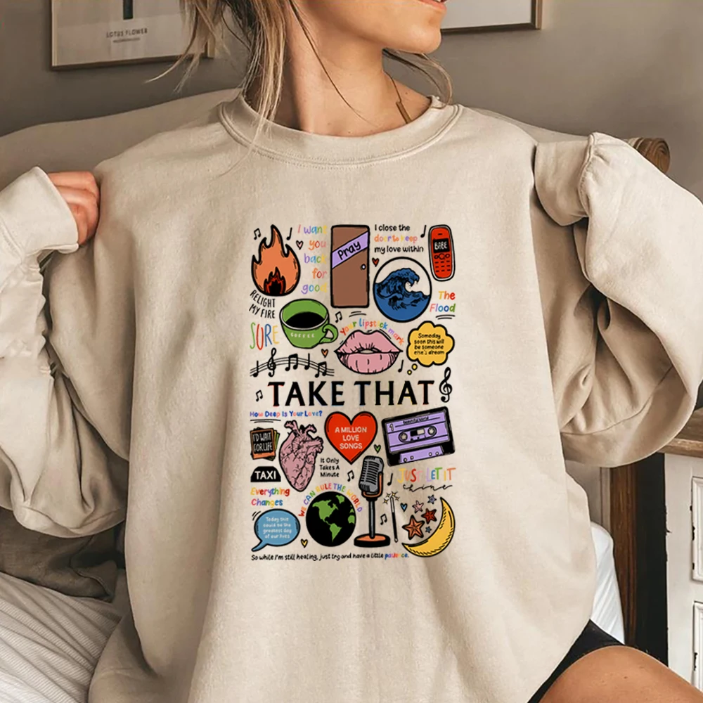 

Take That This Life on Tour 2024 Sweatshirt Take That Concert Shirt Y2k 90s Reto Aesthetic Hoodie Music Tour Crewneck Sweatshirt