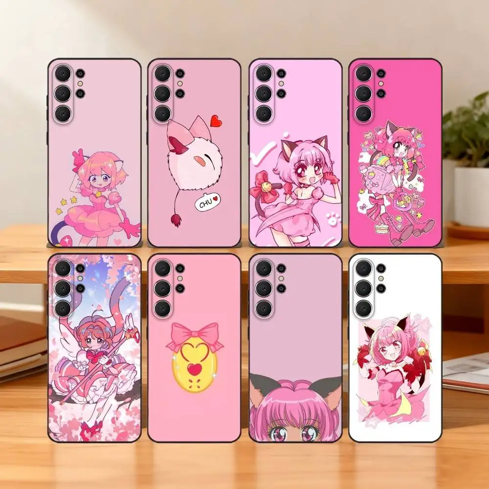 

T-Tokyo Comics M-Mew Mew Phone Case For Samsung S25,24,23,22,30,21,10,9,Ultra,Plus,Lite,FE Soft Black Case