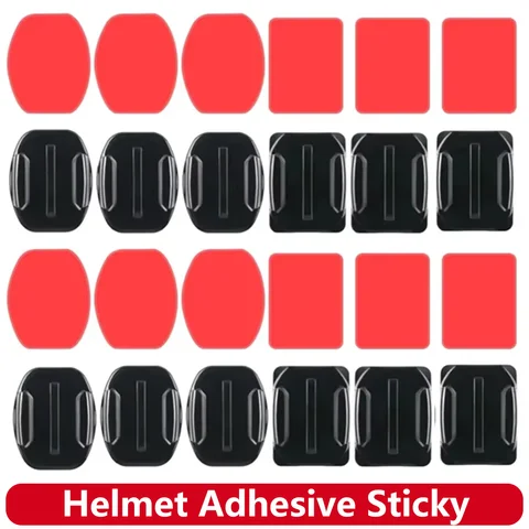 Helmet Adhesive Sticky Flat Curved Mount For GoPro Hero 13 12 11 10 9 8 SJCAM Insta360 AKASO DJI Osmo Action Camera Accessories