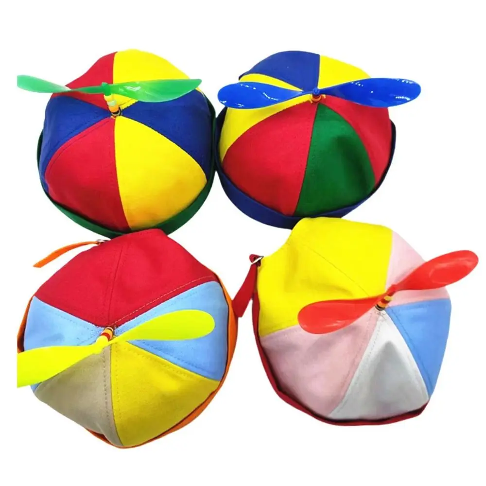 Casual Rainbow Beanie Street Hat Bamboo Dragonfly Helicopter Propeller Brimless Docker Cap Funny Melon Beanie Cap Men Women