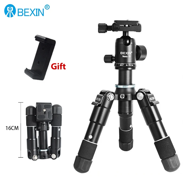 

BEXIN Mate-10 Mini Lightweight Desktop Tripod Flexible Travel Portable Tripod Stand Ball Head Mount Holder for DSLR Camera Phone