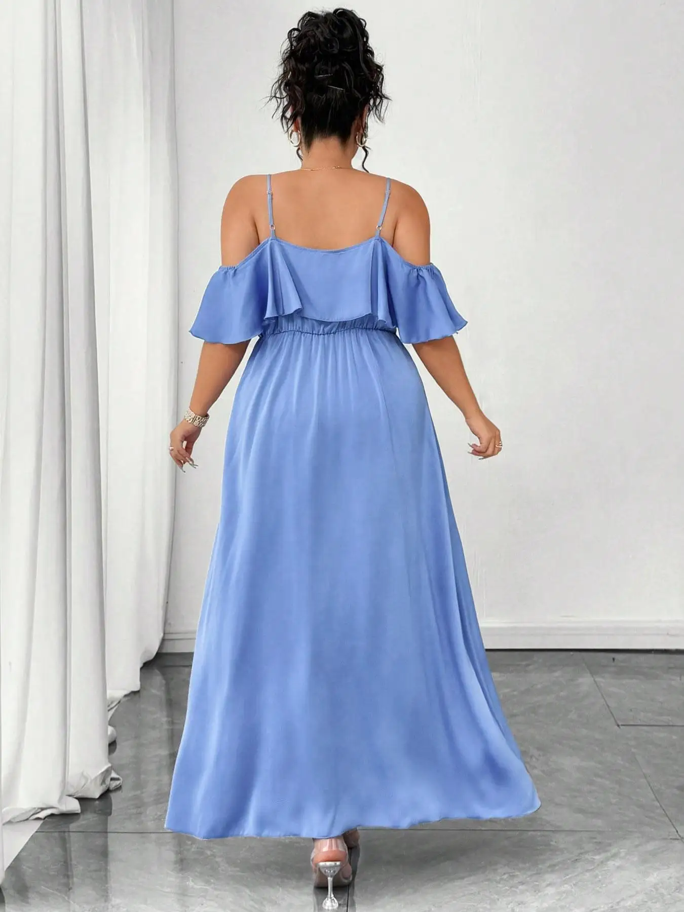 【プラスサイズ】レディースドレス、パーティーホリデーウェディング用のエレガントなドレス、夏用の婦人服