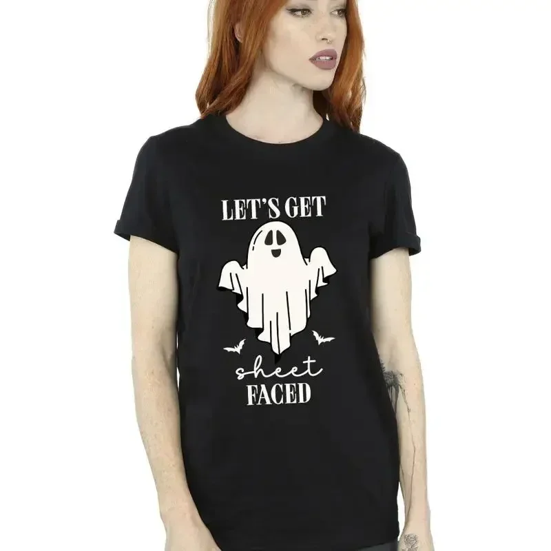 Halloween Women's Sheet Faced Boyfriend Fit T-Shirt