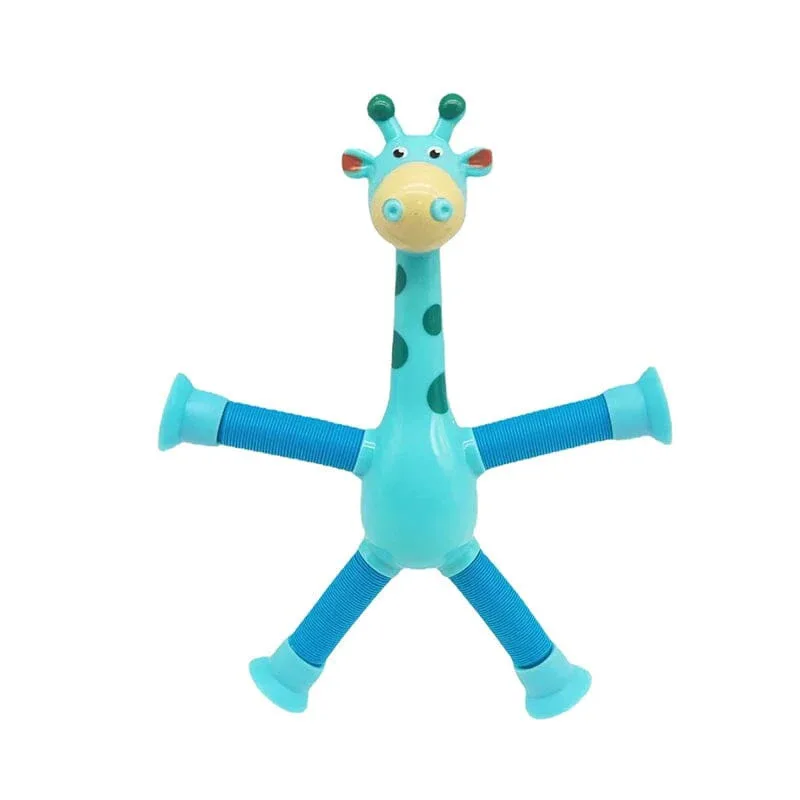 Animal Ccute Glass tkelescopic giraffa plastica tubo telescopico giocattolo decomprimere varietà giraffa Robot regalo di compleanno