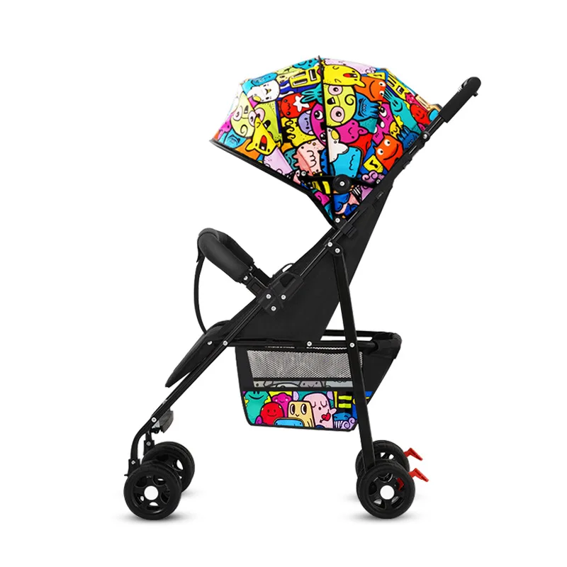 

Foldable Baby Stroller Lightweight Infant Stroller with Large Windproof Sunshade Super Load-bearing Baby Pram Baby Unisex