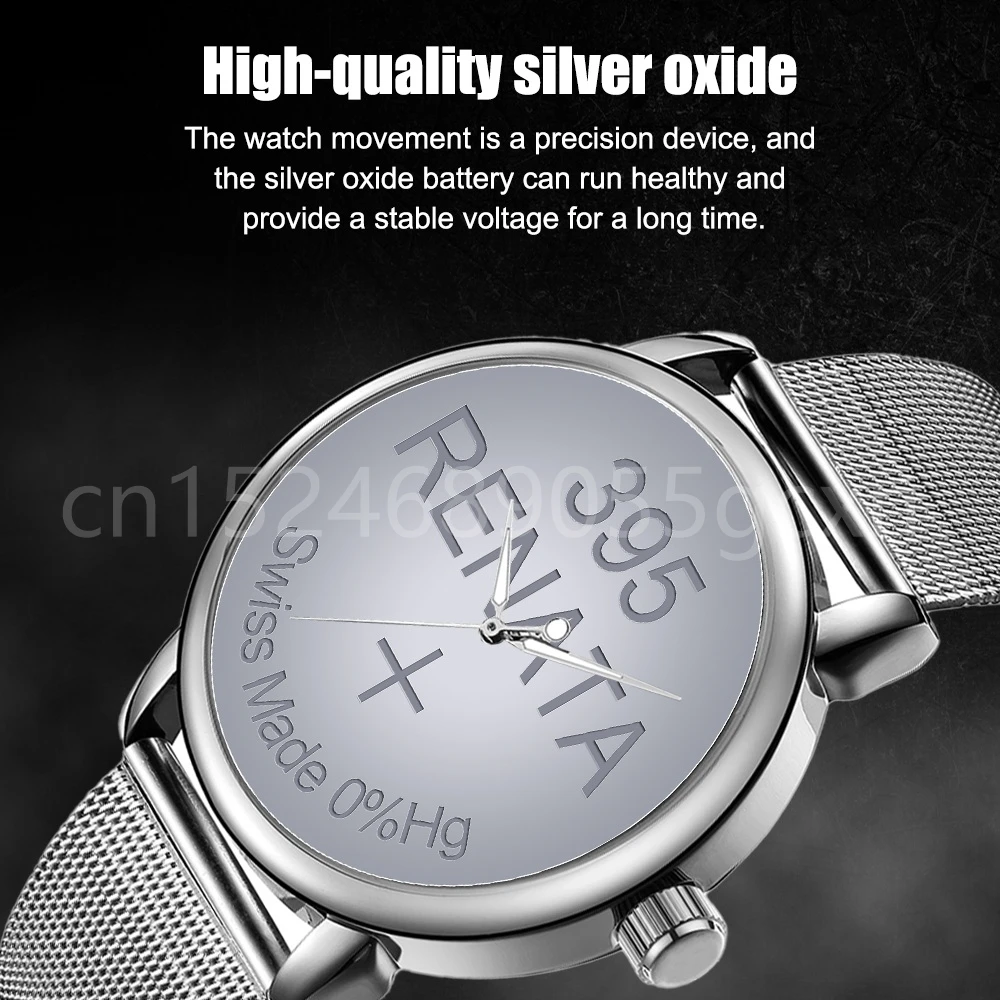 100% Original Renata 395 SR927SW AG7 LR927 LR57 399 SP395 LR927W 1.55V Silver Oxide Battery for Watch Button Coin Cell