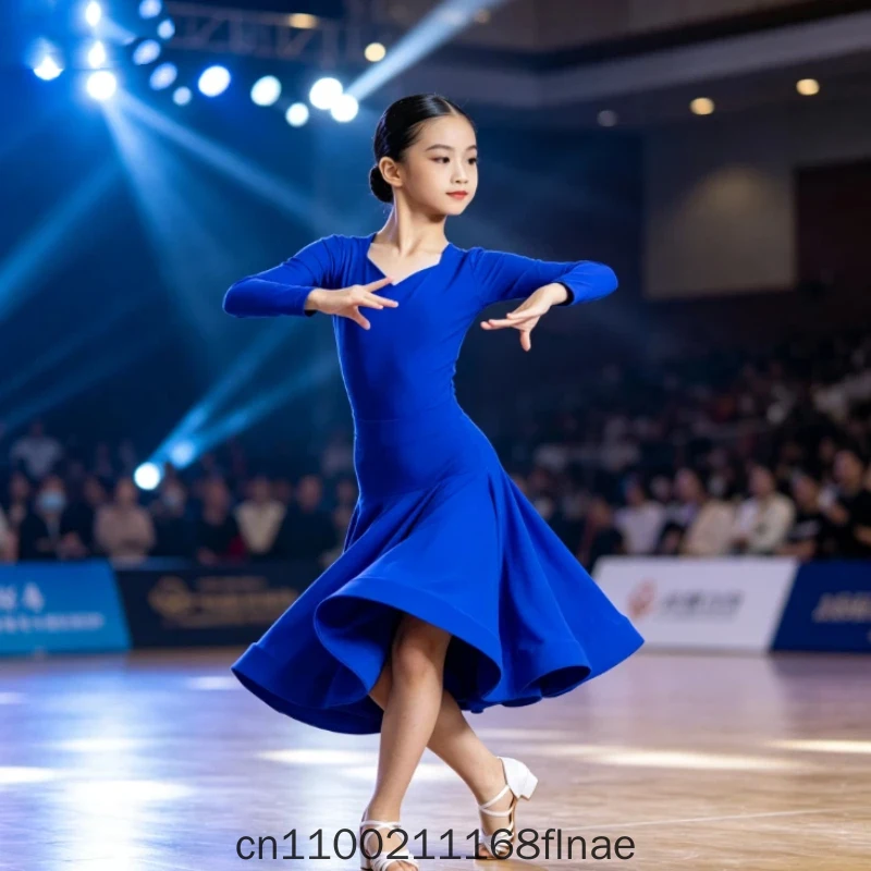 High End Customized Modern Dance Performance Costume, New Adult and Children's Competition Ballroom Dance Dress for Women