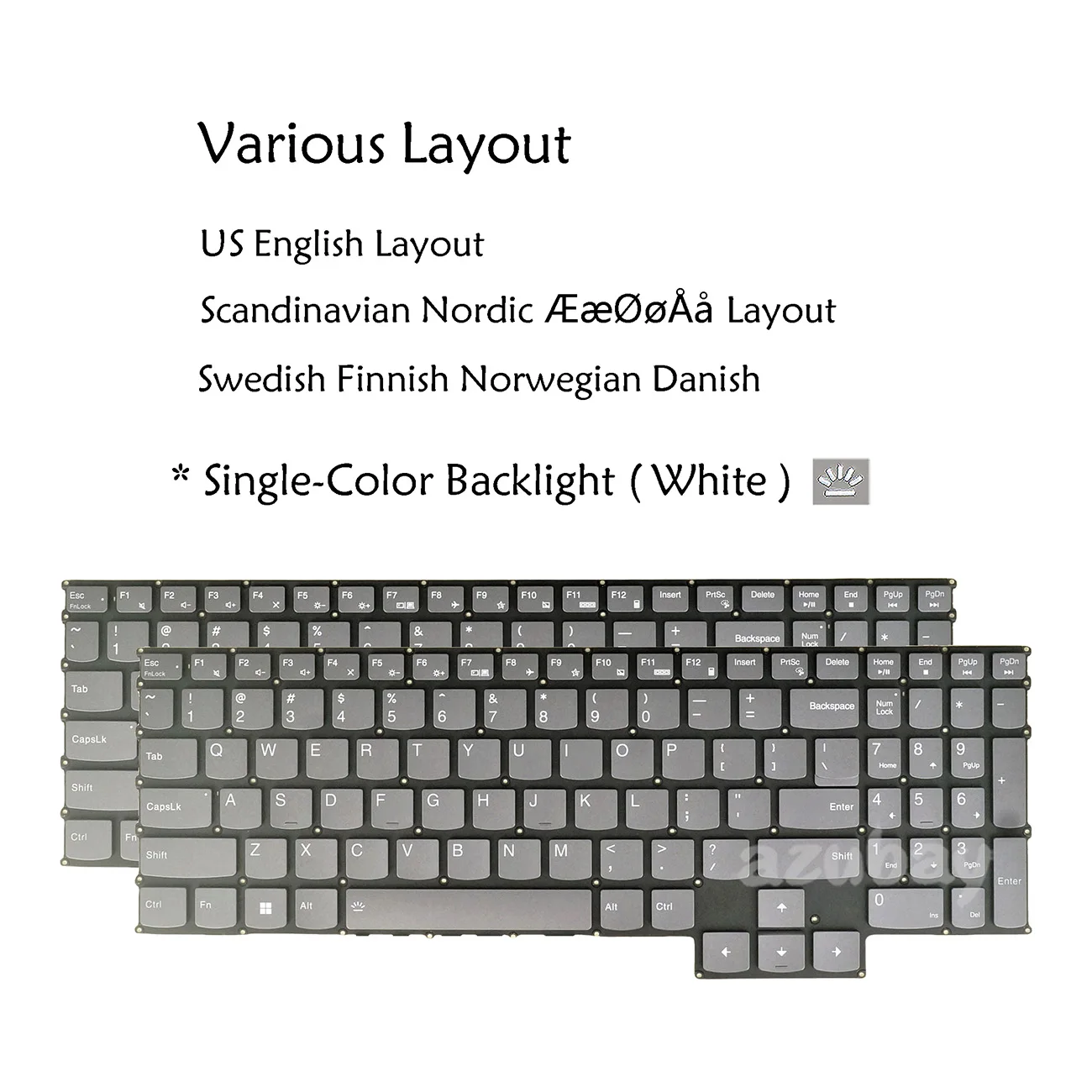 

Клавиатура с подсветкой для Lenovo Legion 5 Pro 16IAH7, 5 Pro 16IAH7H, 5 Pro 16ARH7, американский английский шведский финский датский норвежский