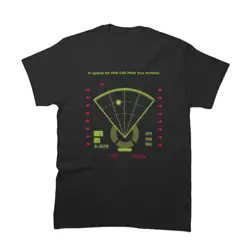 Alien Motion Tracker In Space retro sci fi Xenomorph ripley vintage horror movie weyland yutani plus size printed cotton T-Shirt