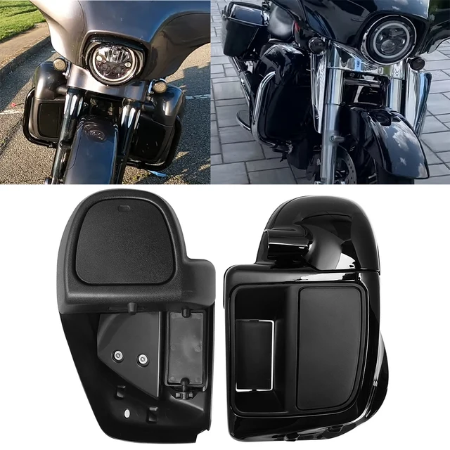Światło motocyklowe czarny dolny ocieplacz na nogi wentylowana owiewka dla Harley Touring CVO Road King Electra przemieszczanie się po ulicy specjalny FLHR 14-23