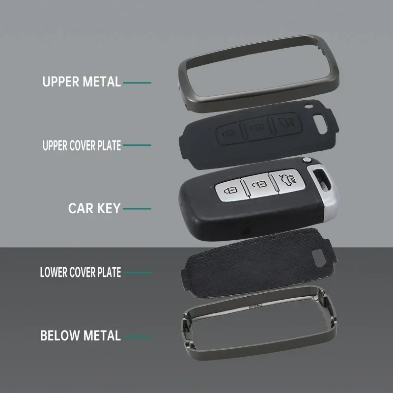 حافظة مفاتيح السيارة لشركة هيونداي IX35 إلنترا سوناتا 8 9 لكيا سبورتاج K5 K2 سورينتو أوبتيما فورتي 2015 2016 2013 2014 2012 2011 غطاء