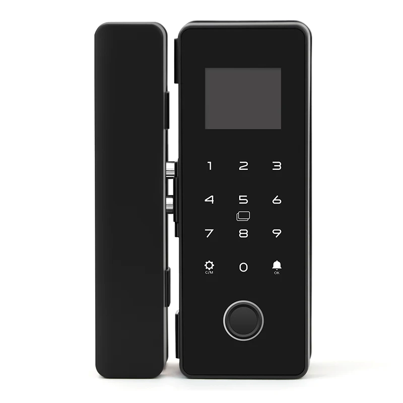 Upgrade Smart Glass Door Lock  Fingerprint/APP/Password/Card/Key Five in One Lock for Glass Door