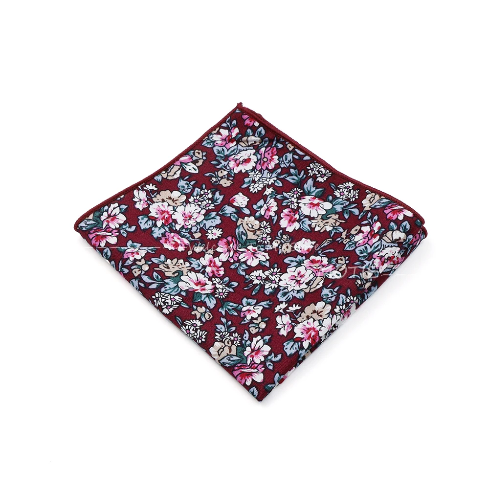 Neue Freizeit Baumwolle Blume Hankerchief Hochzeits anzug Taschen tücher lässig Männer Einst ecktuch Taschentuch für Hochzeits zubehör Geschenke