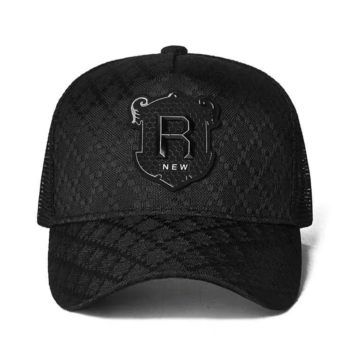 Unisex Baseballkappen mit R-Buchstaben-Stickerei, Frühling, Sommer, Outdoor, verstellbare Freizeithüte, Sonnenschutzhut, Sportkappe – Detail 4
