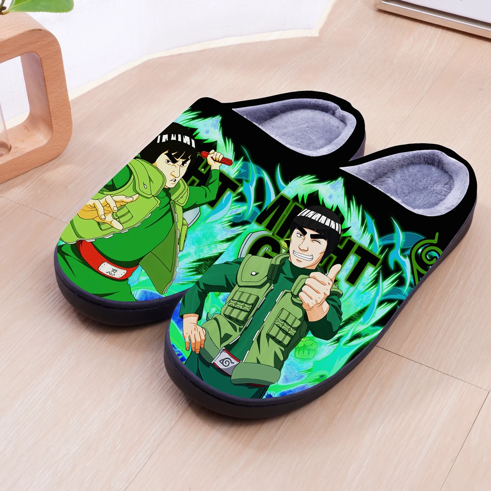 

Winter Warm Slippers Anime NARUTO Might Guy Cosplay Cartoon Cute Shoes For Men Women Boy Girl Slippers Halloween Gift