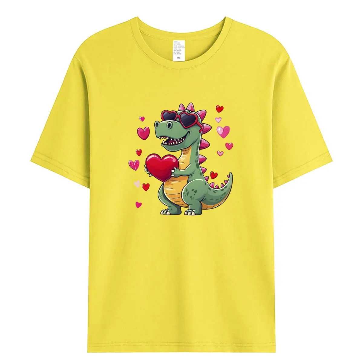 

Women Tee Shirts Fashion Cartoon Dinosaur Print 100% Cotton Short Sleeve T-shirt Women's Tops Female Tshirt Clothing