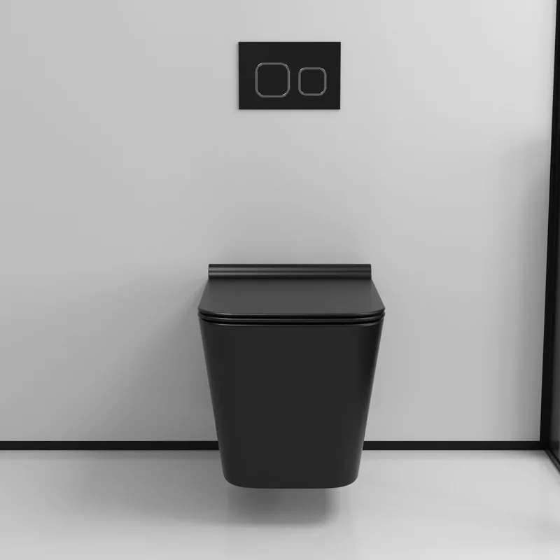 Wall mounted toilet, wall row, wall mounted toilet, black wall mounted toilet, same floor drainage, wall concealed water tank