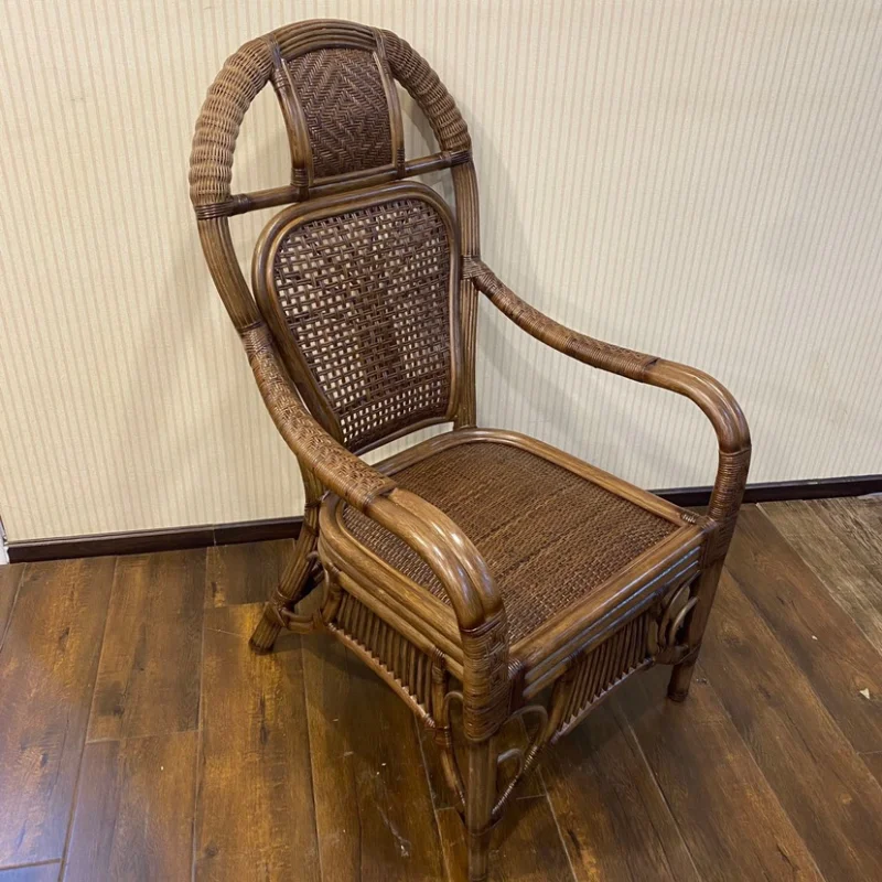 Rattan Love Rattan Home Furnishing- [Rattan Skin Master Chair] Natural agate rattan hand-woven