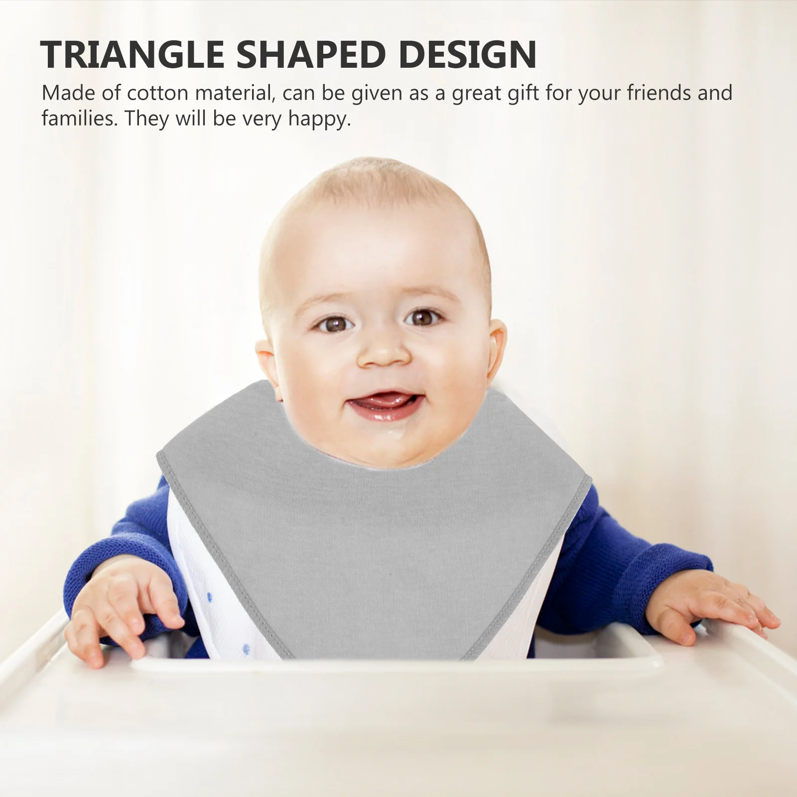 

8pcs Baby Bibs Cotton Newborn Infants Triangle Scarf Saliva Towel Lunch Feeding Waterproof Lightweight Washable Portable Bib