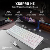 Attack Shark X68PRO HE 8KHz Rapid Trigger Wireless Gaming Keyboard,0.01 mm RT Accuracy,Adjustable Actuation, 5000 mAh, RGB