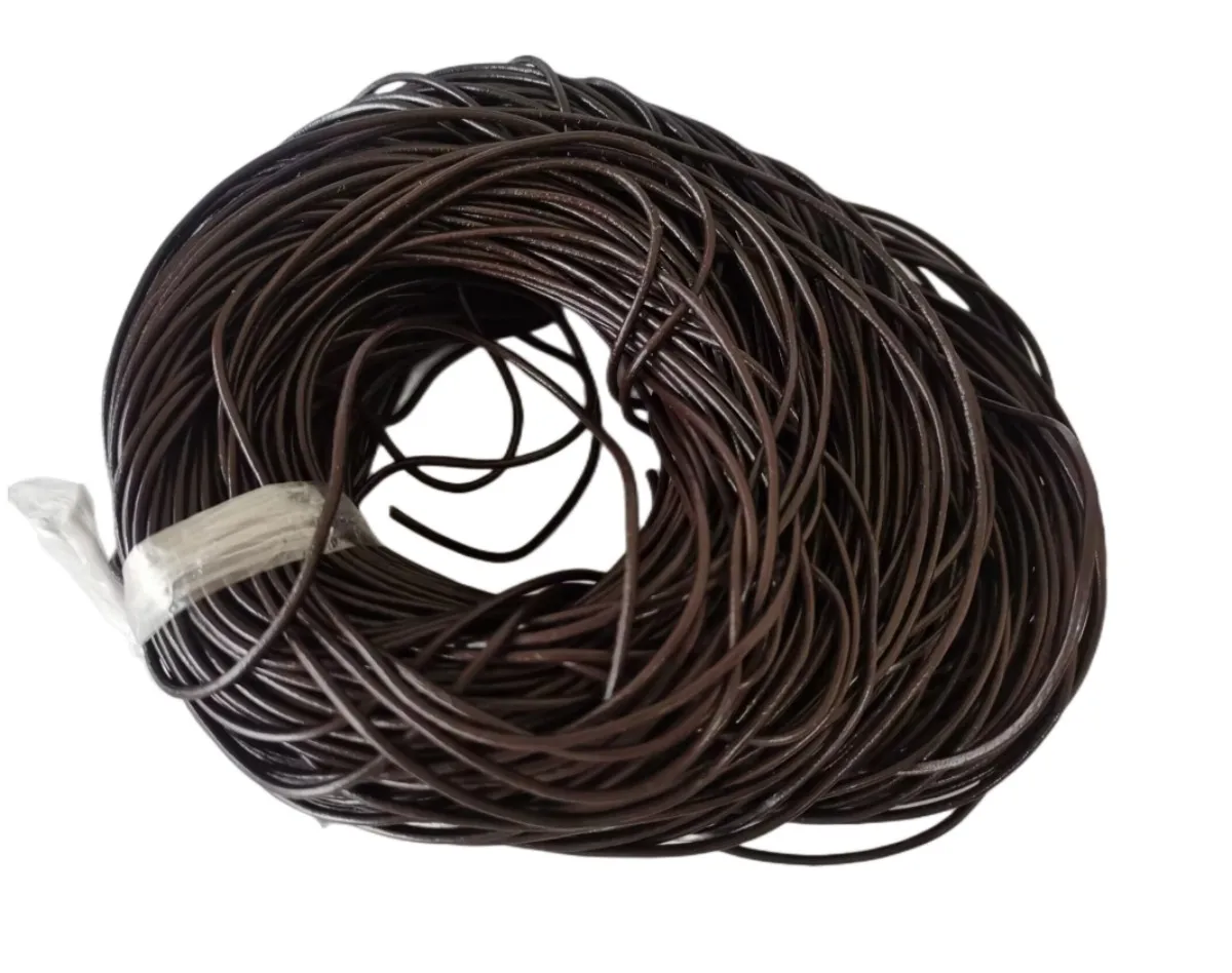 100 Yards or 90 Meters Black Brown Natural Leather Cord 2mm for Jewelry Making