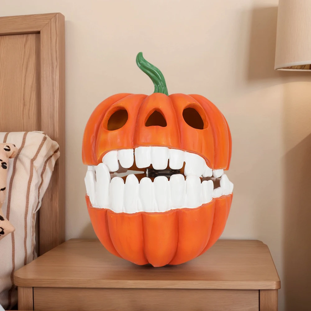 

Коробка для хранения тыквы из смолы с крышкой, держатель для тыквенных конфет, хитрые ведро для конфет с тыквой для Хэллоуина, товары и сувениры