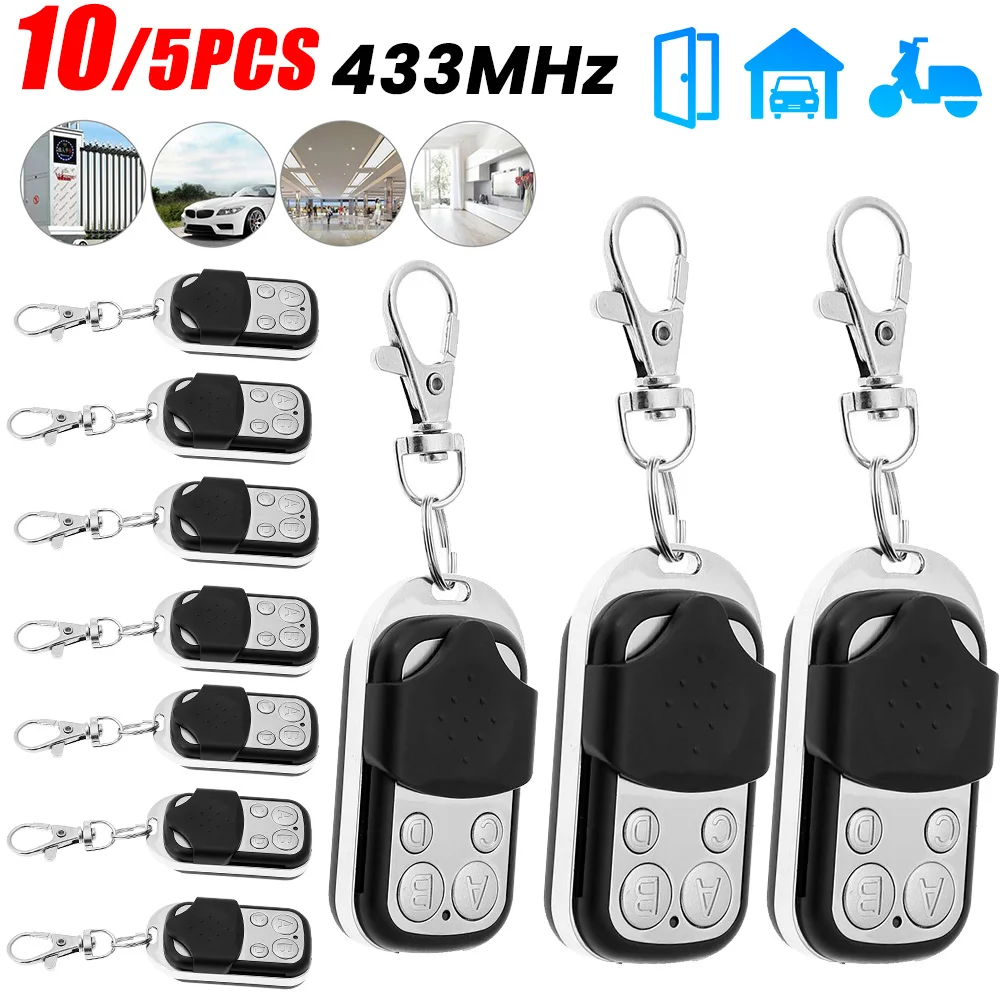 5/10PCS Universal Cloning Duplicator Key Remote Control 433MHZ 433.92MHZ Clone Learning Rolling Code For Gate Garage Door