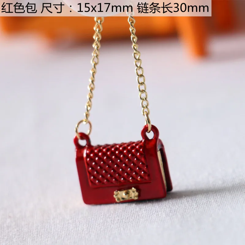 Dollhouse mini metal bag accessories fashion decoration miniature model ornaments OB11 shooting scene accessories