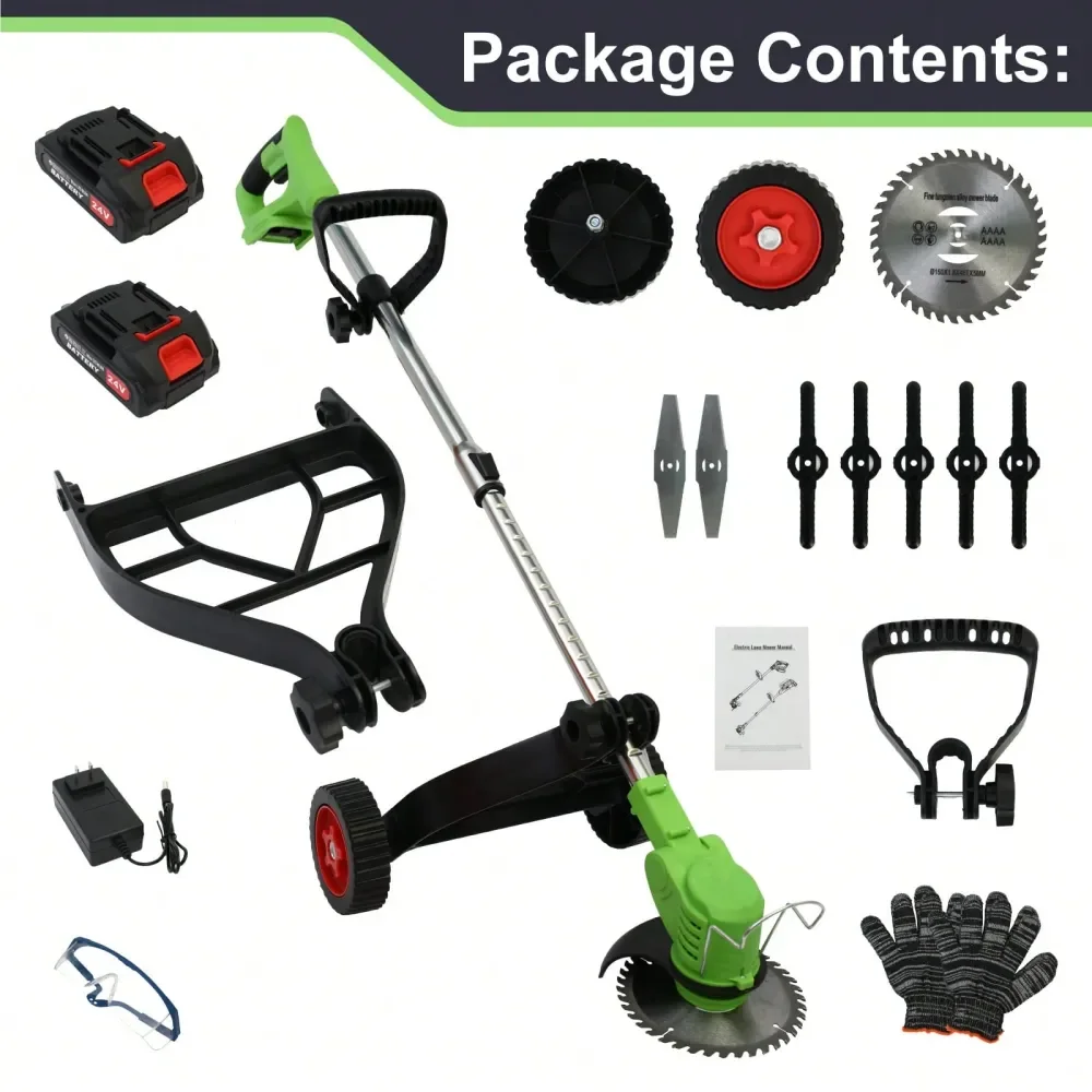 

Cordless Weeds Eater Electric Lawn Mower Lawn Edger Grass String Trimmer Wheel Electric Cordless Grass String Trimmer Lawn Edge
