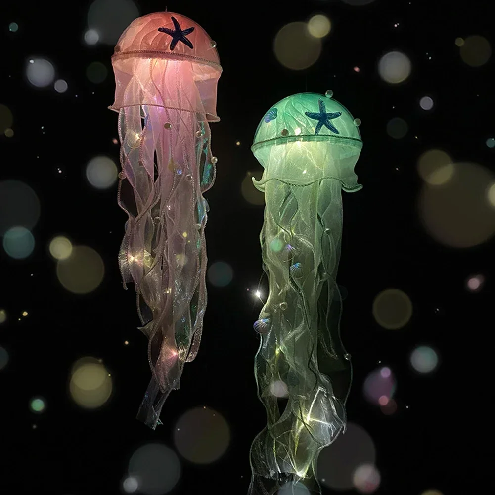 Jellyfish Lamp Portable Flower Lamp Girl Room Atmosphere Decoration Lamp Bedroom Night Lamp Home Decoration Birthday Gifts