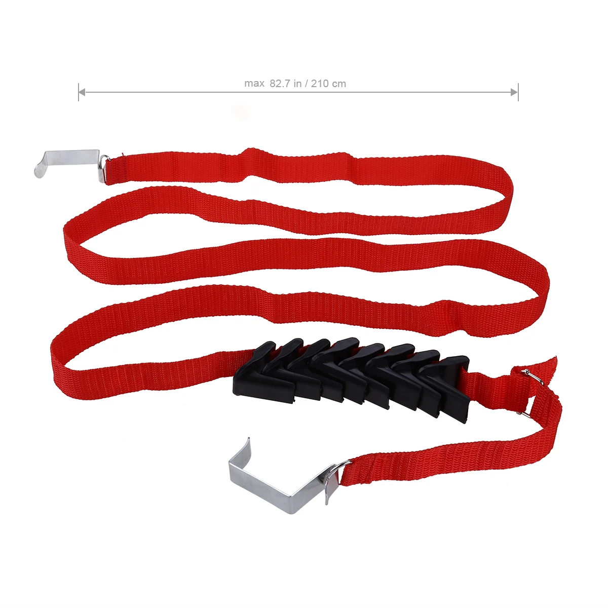 

Practical Door Back Hook Hanger 210cm Max Length Adjustable for Bags Hats Clothes Coats Pants Towels Space Saver Easy Install